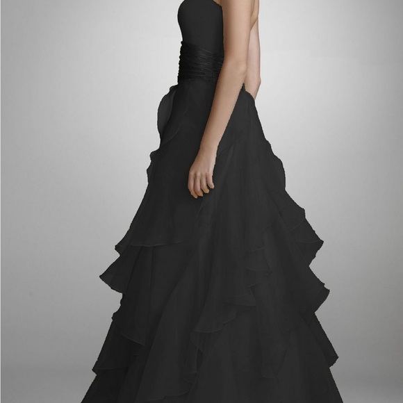 David's Bridal Elegant Black Maxi Dress - Picture 4 of 7